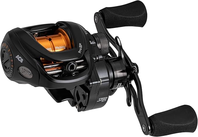 Lew's Team Lew's Pro SP Skipping and Pitching Reel, 8+1 Stainless Steel Ball Bearings, 7.5:1 Gear Ratio, Left-Hand Retrieve, Black