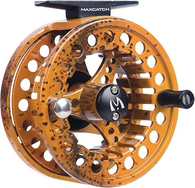 M MAXIMUMCATCH Maxcatch ECO Large Arbor Fly Fishing Reel (3/4wt 5/6wt 7/8wt) and Pre-Loaded Fly Reel with Line Combo