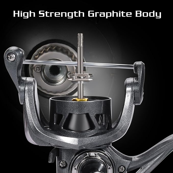 Sougayilang Spinning Reel, Ultra Smooth Fishing Reel with Aluminum Spool, 11+1 BB Spinning Reel, 1000-6000 Series for Bass