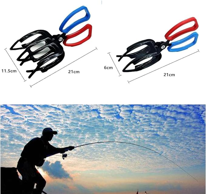 3 Claw Fish Gripper, Metal Fishing Pliers Gripper Catch Fish Control Clamp, Must Have Fishing Pliers Control Tool Fishing Accessories for Most Freshwater Fish Grip Tackle Holder