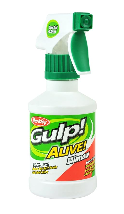 Berkley Gulp! Alive! Fish Attractant Spray Gulp!® with Nightcrawler, Easy-to-Use Trigger Spray Bottle, Extreme Scent Dispersion, Works Great with Soft Bait, Hard Bait, and Live Bait