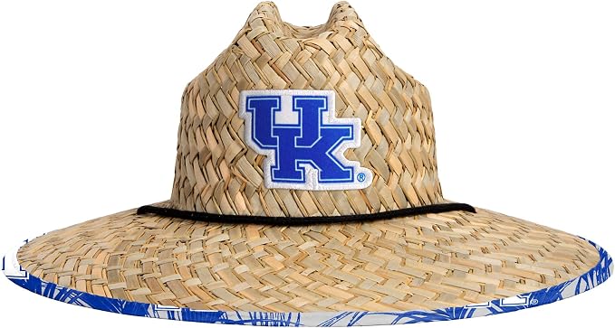 FOCO Men's NCAA College Team Logo Floral Straw Sun Hat