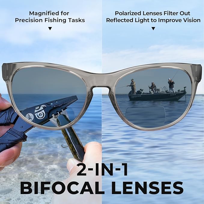 KastKing Alsea Polarized Bifocal Sports Sunglasses With PuriVex Protective Lens Coating,Grilamid Frame,Women Sunglasses
