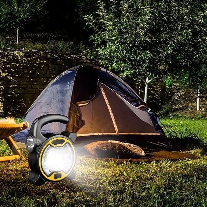 TISTIK Led Camping Lantern w/Handle Battery Powered Portable Camping Light Led Tent Light Camping Lamp for Emergency Fishing Hiking Power Cuts