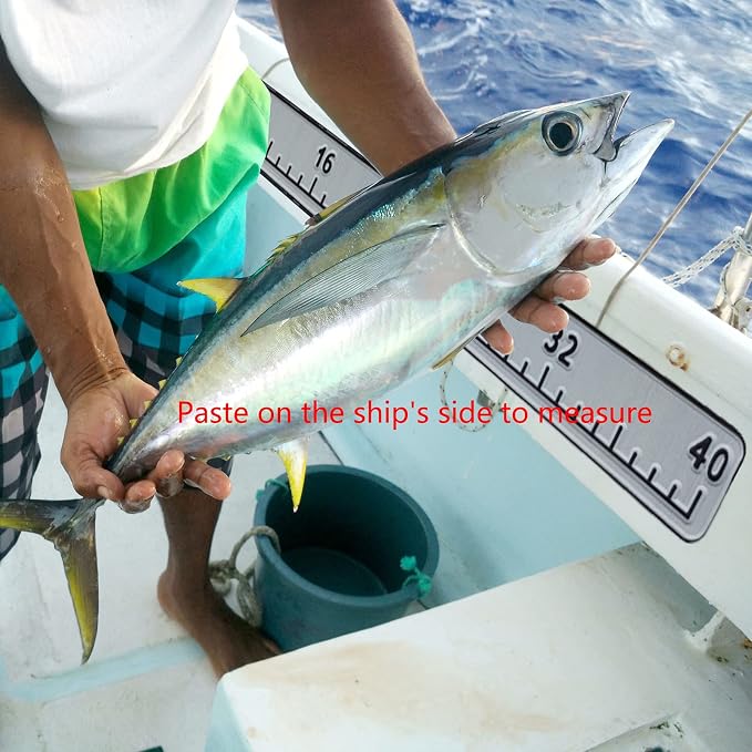 Fish Ruler for Boat 40"/48" with Backing Adhesive Fish Measuring Sticker Foam Fish Measuring Board for Fishing Boat, Cooler, Kayak, Yacht Fish Ruler Boat Accessories