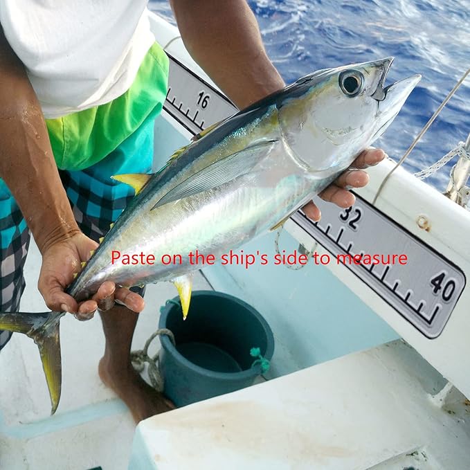 Fish Ruler for Boat 40"/48" with Backing Adhesive Fish Measuring Sticker Foam Fish Measuring Board for Fishing Boat, Cooler, Kayak, Yacht Fish Ruler Boat Accessories