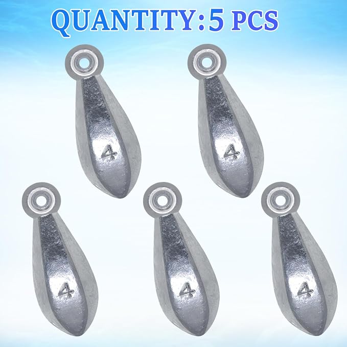 Fishing Weights Sinkers Bank Fishing Lead Sinkers Bullet Fishing Weights Ocean Saltwater Surf Fishing Gear Fishing Assortment 1oz 2oz 3oz 4oz