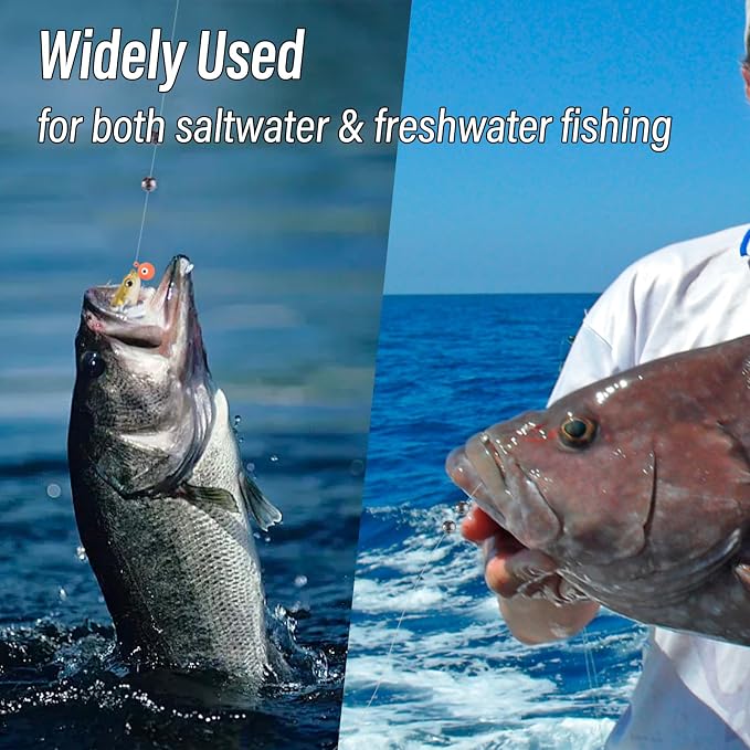 Dr.Fish 100 Pack Round Split Shot Weights Fishing Sinker Clip on Line Weight Tackle Fly Fishing Freshwater Saltwater