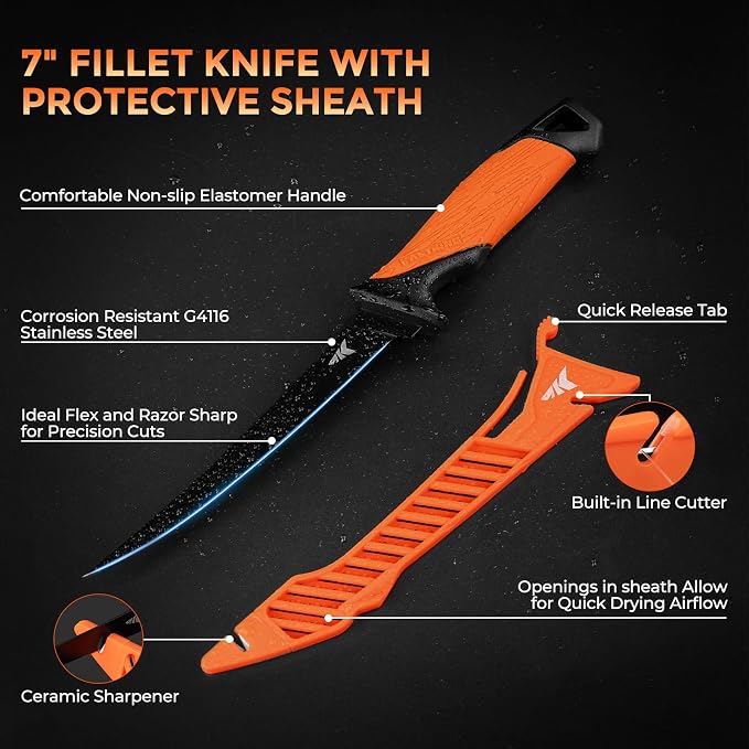KastKing EZ Fillet Fish Fillet Mat, Anti-slip Texture With 25" Integrated Ruler, Extended Dimensions, Easy to Clean Material, Portable Storage, Fish Cutting Board