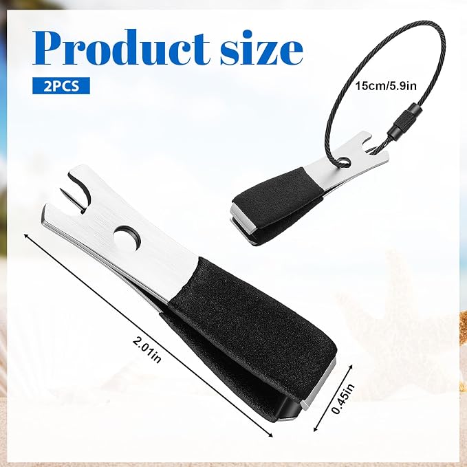 2 Pcs Fly Fishing Nippers with Fishing Line Clippers with Hook Eye Cleaner Pin, Fish Line Cutter Fly Fish Tools, Multi Functional Accessories Stainless Steel Cutting Tool LineCutter Nipper