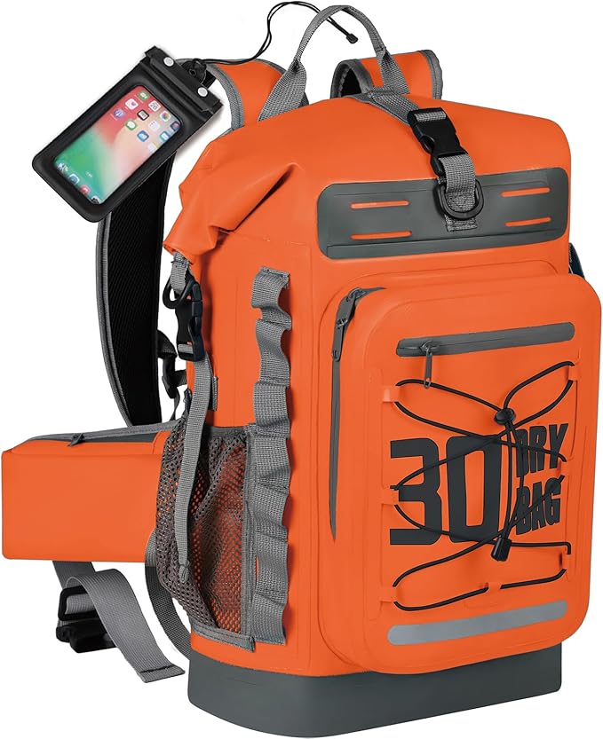MORXPLOR Dry Bag Waterproof,5L/10L/20L/30L/40L/55L Roll Top Dry Bag Backpack with WaterProof Phone Case for Swim,Kayak