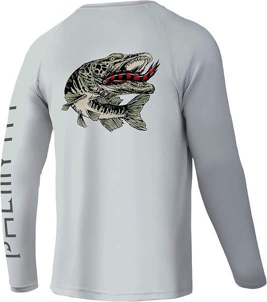Palmyth Fishing Shirts for Men Long Sleeve UPF 50+ T Shirt Sun Protection Tee
