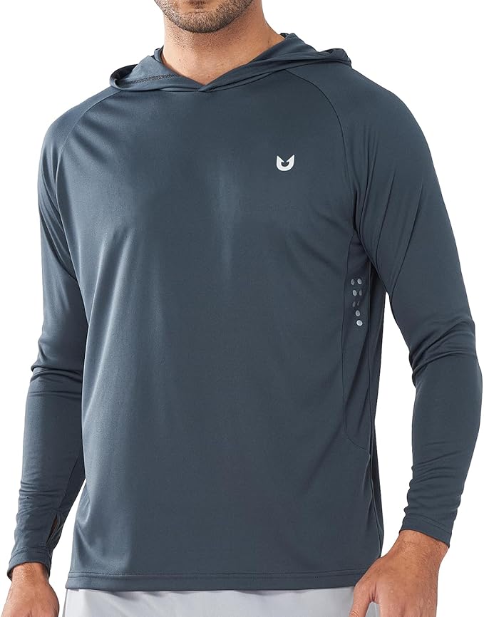 NORTHYARD Men's UPF 50+ Rash Guard Hoodie Long Sleeve Sun Protection Shirt Fishing Swim Beach Hiking Quick Dry Lightweight