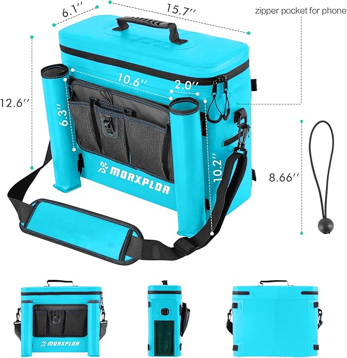 MORXPLOR Kayak Cooler,Waterproof Kayak Seat Back Cooler for Kayaking,Kayak Accessories Cooler Bag,Protable Ice Chest,Beach Cooler,Travel Cooler for Camping or Lunch Bag
