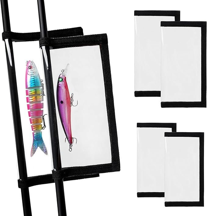 Fishing Lure Wraps, Fishing Hook Covers Durable Clear PVC Lure Covers Keeps Fishing Safe Easily See Lures Bait Storage Protector