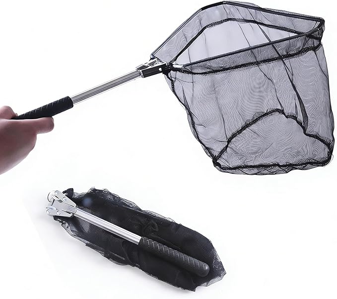 Fishing Net with Handle Fish Net,Extendable Fishing Gear Aquarium Fish Net for Fish Tank