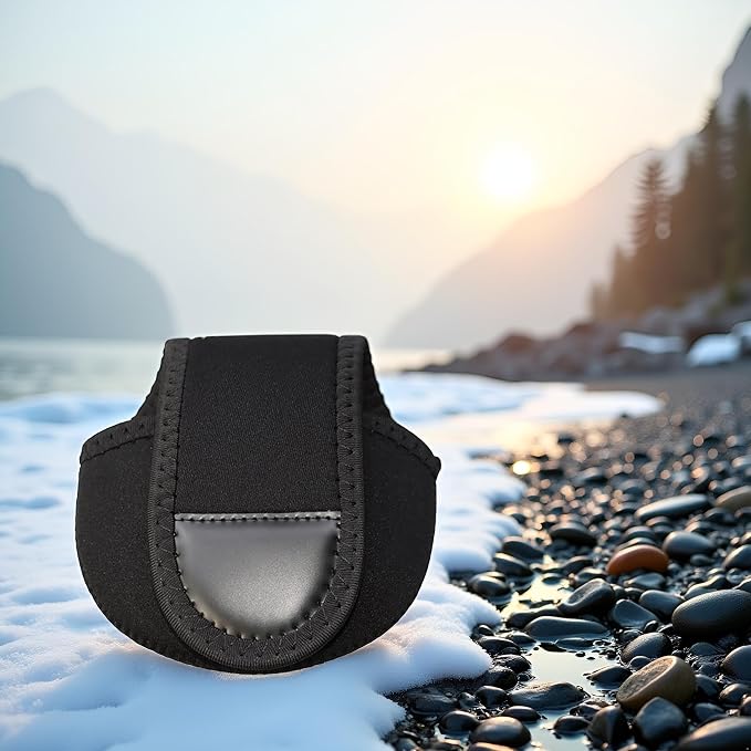 1pc Black Fishing Reel Cover-Spinning/Baitcasting Reel-Slimplicty Fashionable Case Bag Protective Pouch Storage Cover Bag For 100 150 Series Baitcaster Fishing Reel Bags Storage,Reels and Accessories
