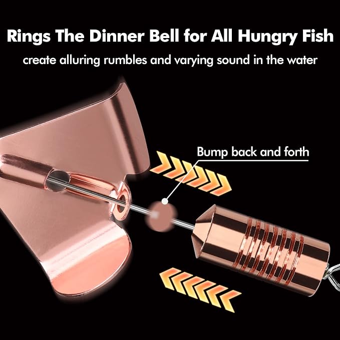TRUSCEND Swim or Jig Fishing Spinner Baits for Freshwater and Saltwater, Rooster Tail Fishing Lures for Trout Bass Walleye Crappie Salmon Pike, Blade Bait with Copper Blade