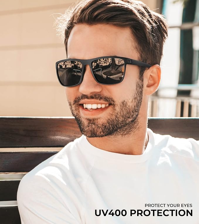 KALIYADI Mens Sun-Glasses Polarized Sunglasses-Men: Classic Sunglasses with Ultraviolet Protection for Driving Fishing Golf