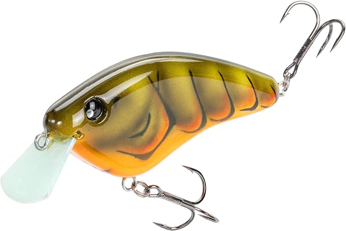 Strike King Hardliner Fishing Lure, Flat Sided Crankbait, Circuit Board Lip, Extra Tight Wobble, Size 4 Treble Hooks