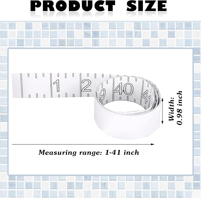 6 Pcs Fish Ruler Decal Fish Measuring Tape Sticker for Boat Adhesive Fishing Ruler Transparent Waterproof Fish Sticker Clear Tape Measure for Boats Kayak Net Gaff Fishing Accessories