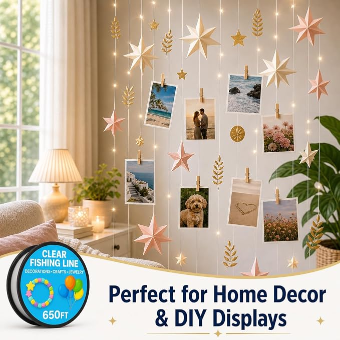 Clear Fishing Line for Decorations - Crafts - Jewelry