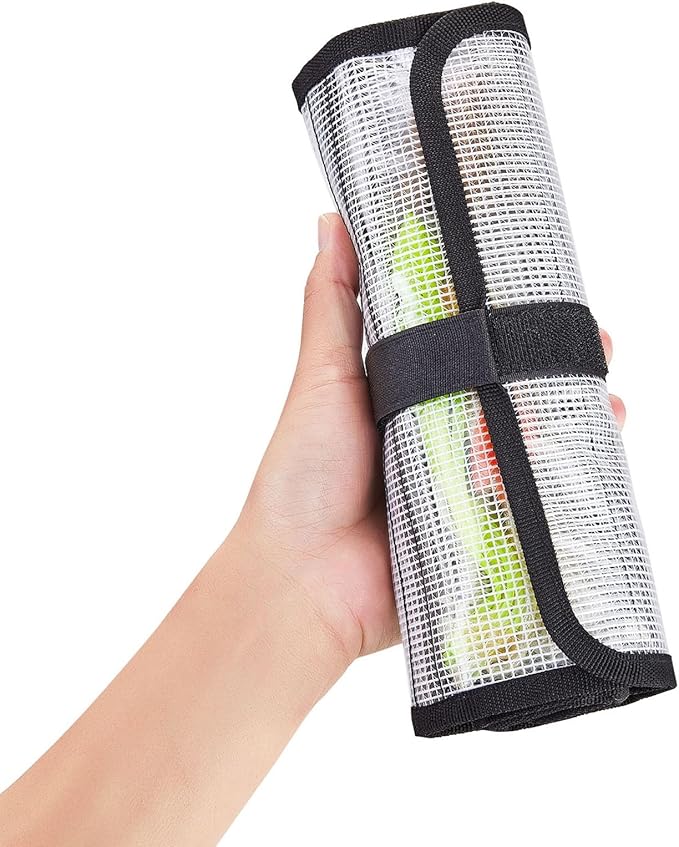 Roll Up Fishing Lure Wraps Set-Durable Lure Bag 6 Pocket PVC Protective Cover Saltwater Hook Covers Fabric Lure Protector Trolling Lure Tackle Box