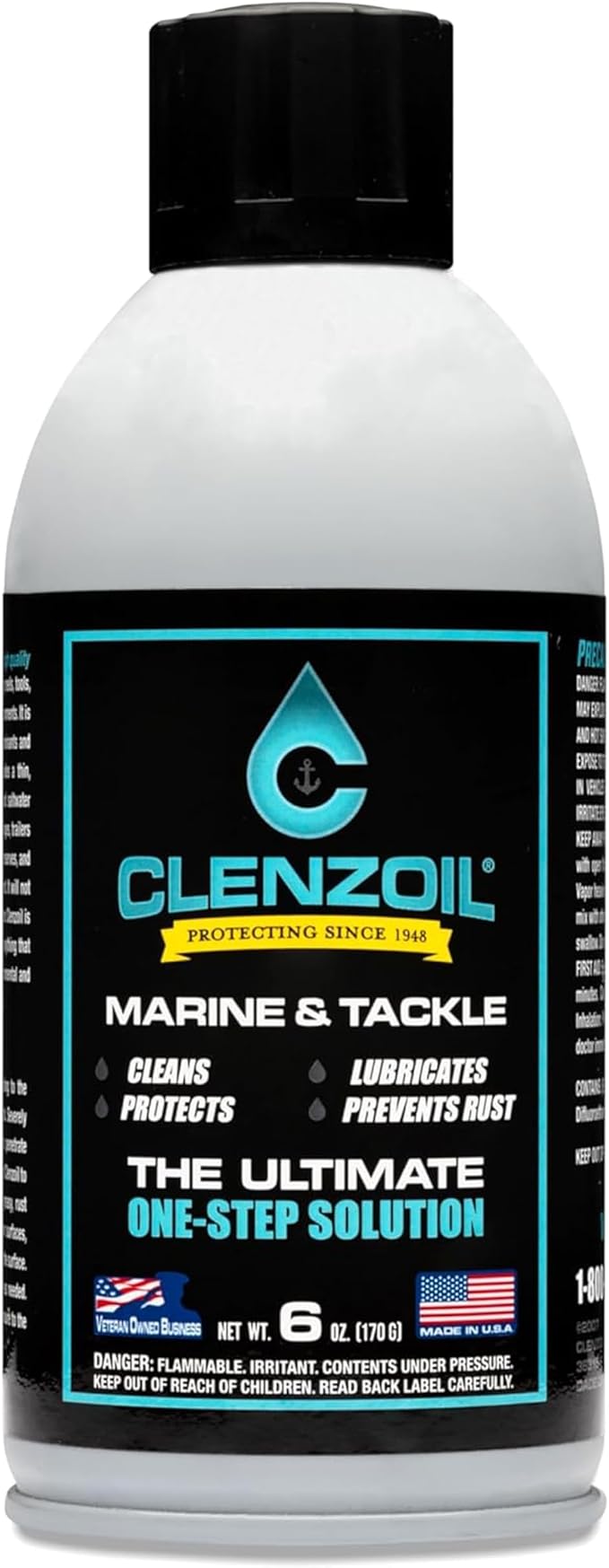 CLENZOIL Marine & Tackle - Fishing Gear Oil Lubricant - for Fish Care Reels, Boat Motors, Downriggers & More - Easily Oils Applicator