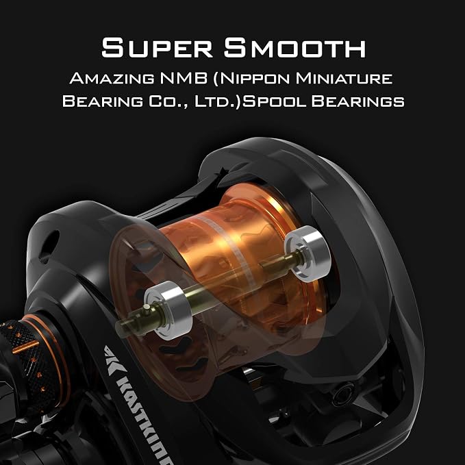 KastKing Zephyr Bait Finesse Baitcasting Reel, Carbon Fiber Fishing Reel - Drag Clicker Version, 7.2:1 Gear Ratio Fishing Reel - 5.6oz Lightweight Bait Finesse System Casting Reel
