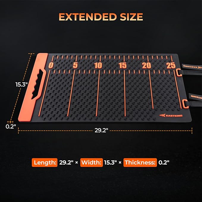 KastKing EZ Fillet Fish Fillet Mat, Anti-slip Texture With 25" Integrated Ruler, Extended Dimensions, Easy to Clean Material, Portable Storage, Fish Cutting Board