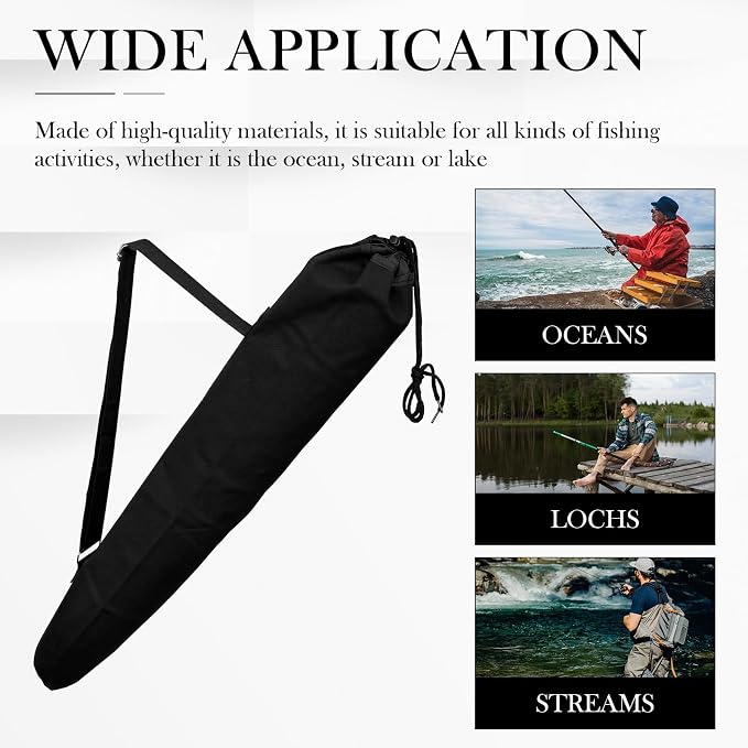 Fishing Rod Bag, Portable Fishing Pole Case, Pole Cover for Fishing Gear and Equipment, 31.4 x 7.4 x 0.4Inch