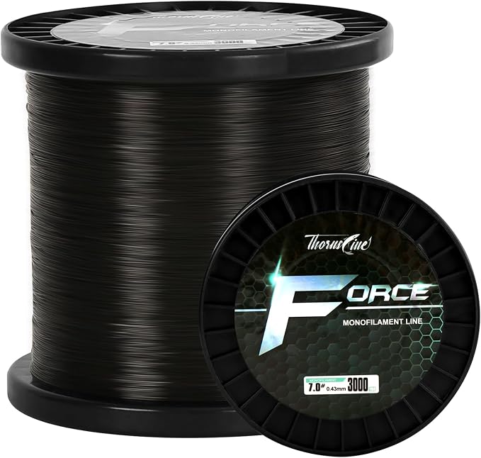 Force Monofilament Fishing Line, Heavy Duty Strong Mono Fishing Wire, Clear Nylon Leader Line