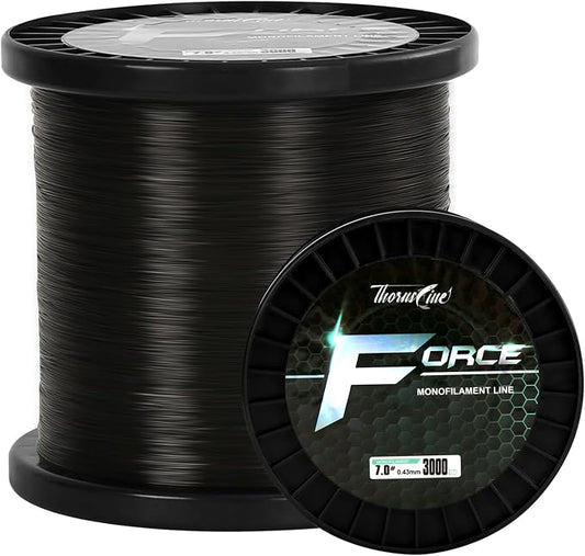 Force Monofilament Fishing Line, Heavy Duty Strong Mono Fishing Wire, Clear Nylon Leader Line