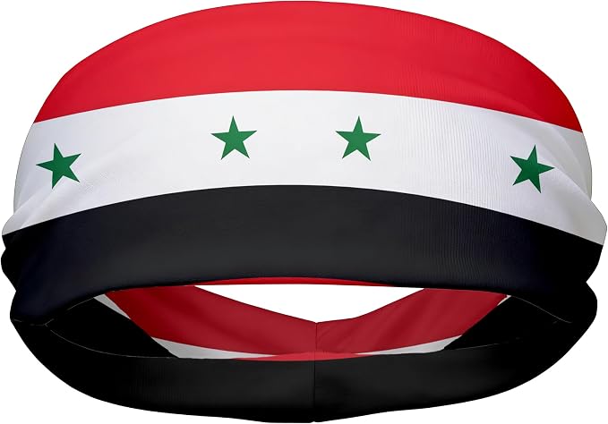 Flag Headbands for Men Women, Moisture Wicking Sweatband Breathable Sports Headwrap, Non-Slip Stretchy Fitness Hair Band