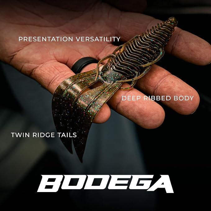 6th Sense – Bodega – Soft Plastic Creature Bait – Bass Fishing – Twin Ridge Tail Action – Multiple Sizes – Made in the USA