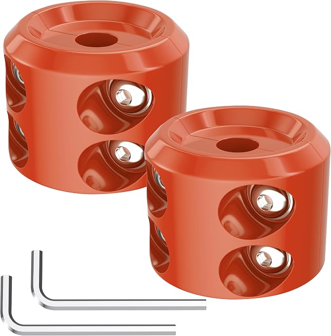 BFXM Winch Stopper for Cable, Rubber Winch Cable Stopper with Allen Wrench to Protect Winch Rope from Wear and Tear, Winch Accessories for ATV, UTV, Truck (Orange)