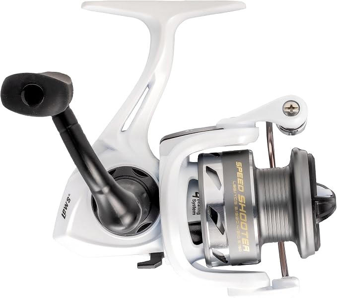 Lew’s Wally Marshall Speed Shooter Spinning Reel, Size 75 Fishing Reel, 5.0:1 Gear Ratio, 3+1 Bearings (Clam Packaging)