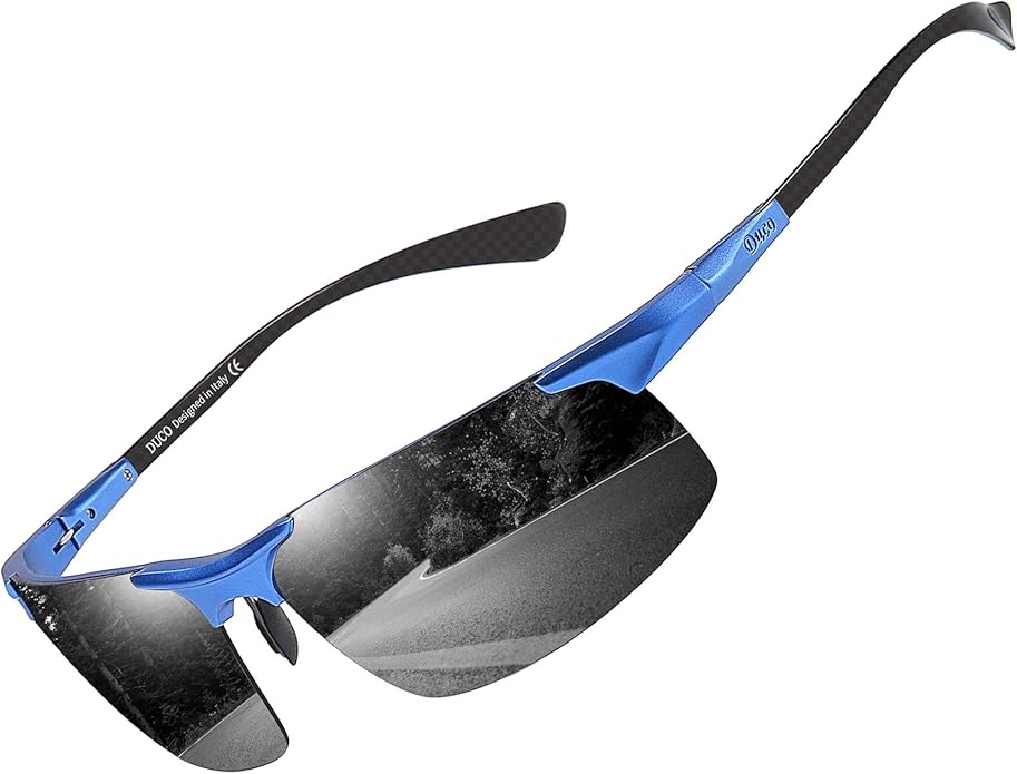 DUCO Polarized Sunglasses Mens Ultralight Carbon Fiber Sun Glasses for Men Driving Sports Fishing UV400 Protection DC8277