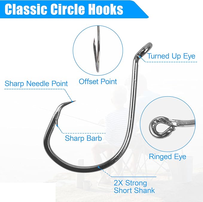Saltwater Surf Fishing Tackle Kit - Saltwater Surf Fishing Rigs Bottom Rigs Include Fishing Leader Rigs Pyramid Sinkers Bass Casting Sinker Circle Hooks for Striped Bass Red Drum Flounder