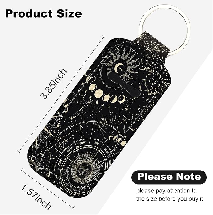 Cute Chapstick Holder Keychain,Lipstick Neoprene Clip-on Lip Balm Holder for Woman