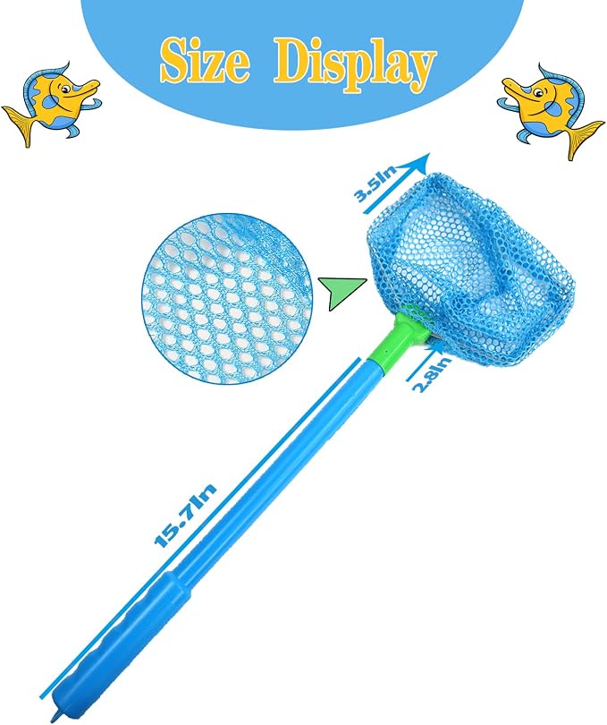 Fishing Net, TSYAN Bug Net Catching Crab Insect Nets Beach Toys Floating Bait Butterflies Colorful Nets for Kids Outdoor Playing 16 inches