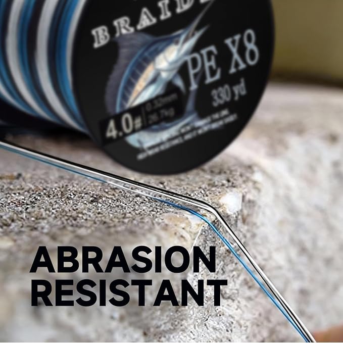 Braided Fishing Line - Pro Grade Power Performance, Suitable for Saltwater & Freshwater Fishing, Colored Braid for Extra Visibility
