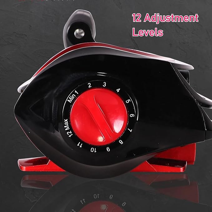 Metal + Nylon Baitcasting Reel - 7.2:1 High-Speed, Metal Spool, Dual Magnetic Brake, 8kg Drag, Long-Casting Anti-Backlash Lure Reel for Bass & Multi-Species Fishing