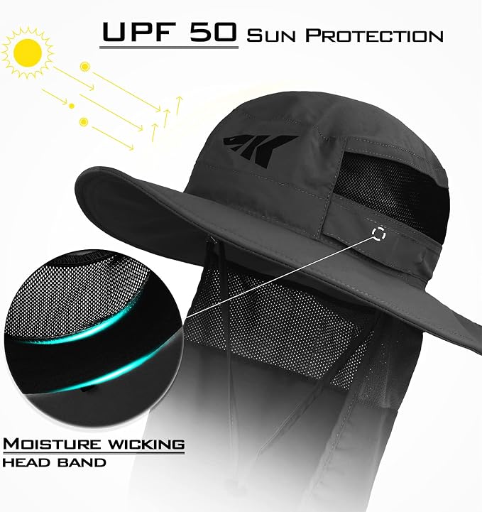 KastKing Sol Armis UPF 50 Boonie Hat - Sun Protection Hat, Fishing Hat, Beach & Hiking Hat, Paddling