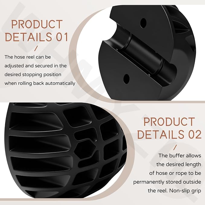 16mm Hole Ball Stopper for 3/8" ID Spring Driven Air Hose Reel - Prevents Tangling and Damage, Adjustable Hose Bumper, Fits Auto Rewind Retractable Hose Reel Need to Screw Tightl