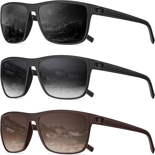 Polarized Sunglasses Men, Mens Sunglasses Polarized UV protection Lightweight Sun Glasses for Driving Fishing Golf