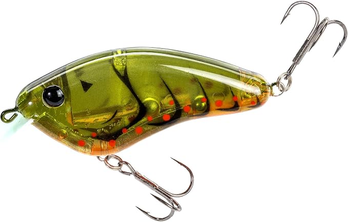 Strike King Hardliner Fishing Lure, Flat Sided Crankbait, Circuit Board Lip, Extra Tight Wobble, Size 4 Treble Hooks