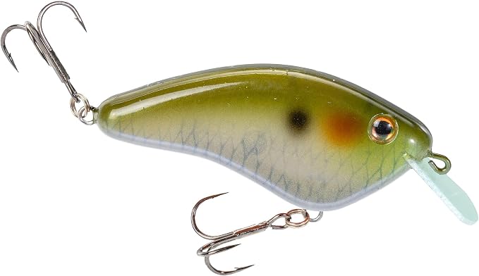 Strike King Hardliner Fishing Lure, Flat Sided Crankbait, Circuit Board Lip, Extra Tight Wobble, Size 4 Treble Hooks