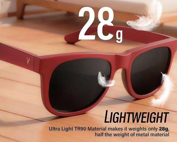 Polarized Sunglasses for Men & Women, Lightweight Driving Sunglasses for Fishing, Golf, Sports, UV400 Protection