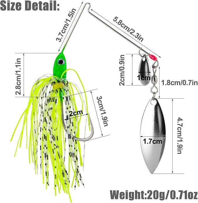 Bass Spinner Baits Fishing Spinner Baits for Bass Fishing 6Pcs/Lot